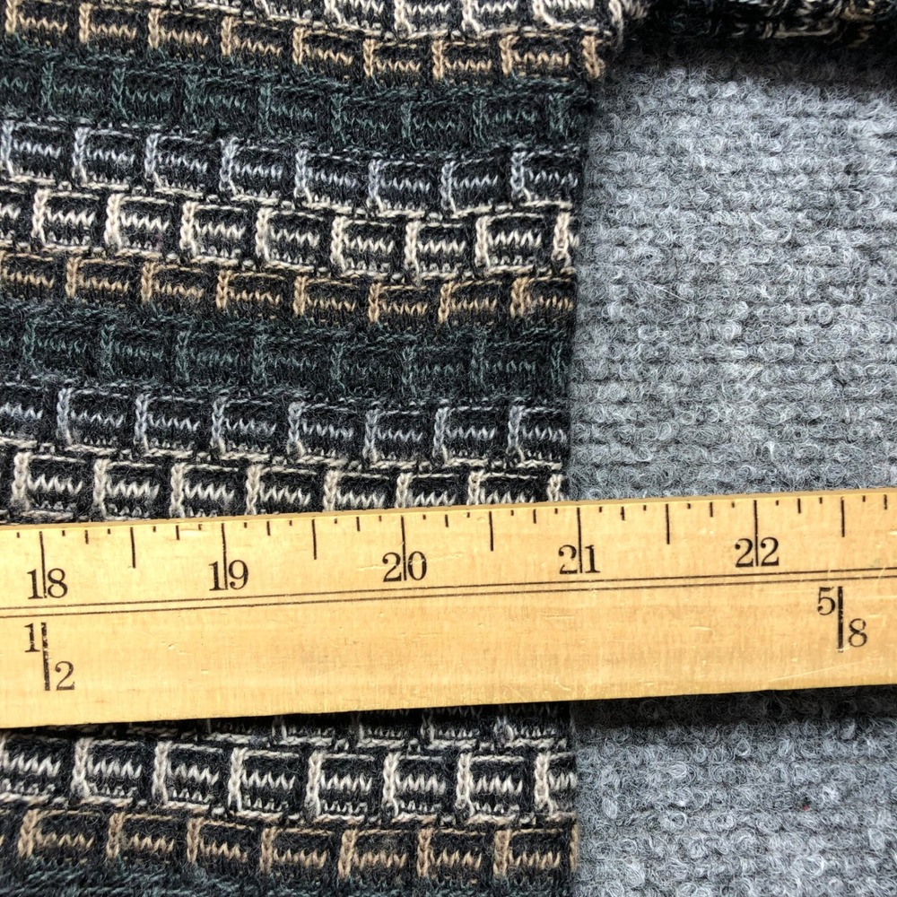 Florence Tricot Mens Cardigan Sweater Medium Black Grey Wool Blend Made in Italy - Picture 5 of 7